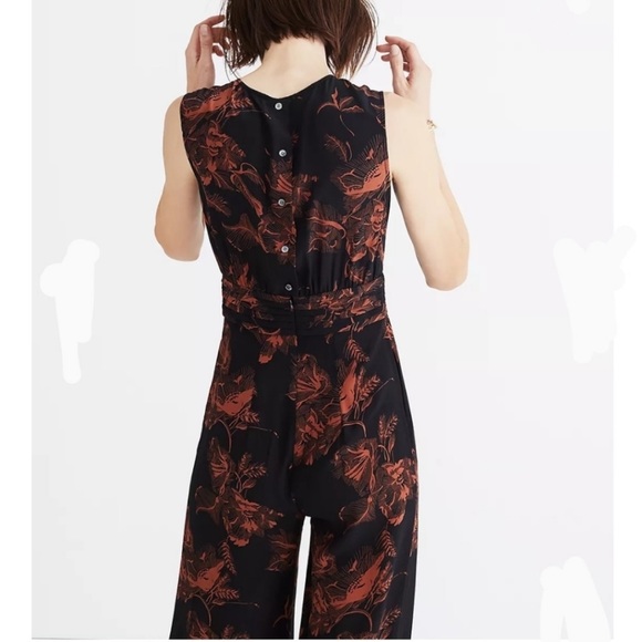 Madewell Isabella Silk Floral Jumpsuit - Picture 3 of 12